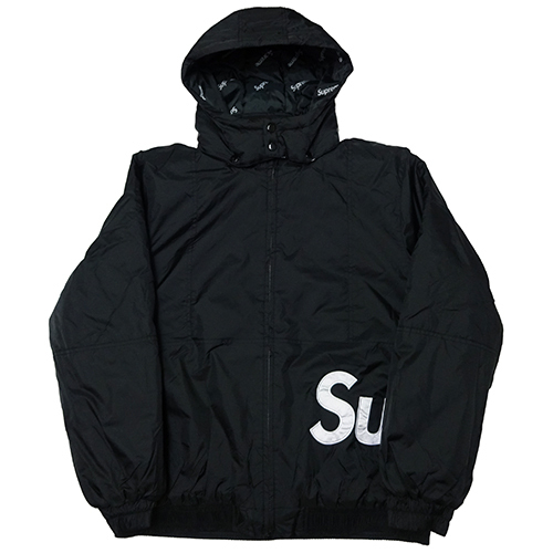 18AW シュプリームコピー シュプリーム Sideline Side Logo Parka Black 黒